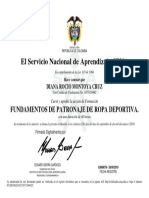 Certificado Ropa Deportiva Sena PDF