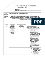 CIENCIAS MONITOREO A LAS ACCIONES PME SEGUNDO SEMESTRE 2019