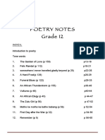2017 Grade 12 Poetry Notes