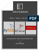 MysqlL and sql server and oracle