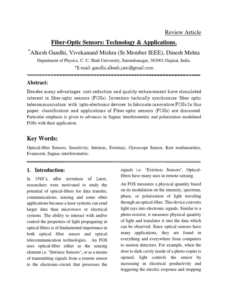 Fiber-Optic Sensors Technology & Applications. Circuit Diagram