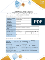 Guía de Actividades y Rúbrica de Evaluación - Fase 3 - Taller Evaluativo Unidad 2