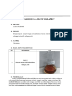 Analisis Kualitatif Siklamat Dan Benzoat