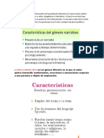 EL GÉNERO NARRATIVO Forma Parte de La Producción Literaria en La Que El Autor Quiere Exponer Hechos Históricos o Reales