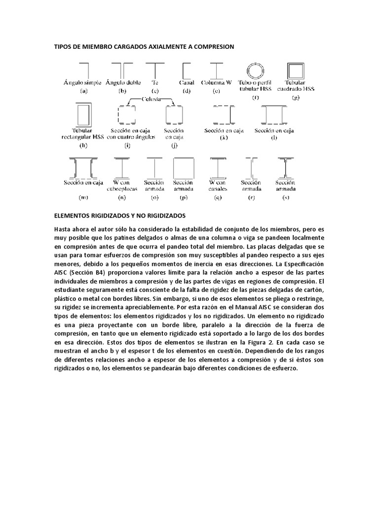 Pandeo y Rigidez en Miembros a Compresión | PDF | Pandeo | Rigidez