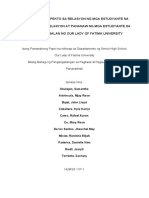 Ang Kalagayan at Epekto NG Iba't Ibang Relihiyon at Pananaw NG Mga Estudyante Sa Isang Silid-Aralan NG Our Lady of Fatima University PDF