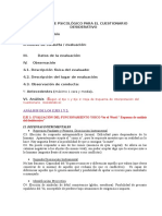 Modelo de Informe Psicologico Del Cuestionario Desiderativo PDF