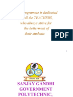 This Programme Is Dedicated To All The TEACHERS, Who Always Strive For The Betterment of Their Students