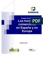Los Horarios Comerciales en España y en Europa