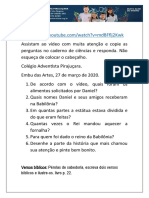 Ensino Religioso 3 Ano - Exercícios - Livro de Daniel