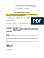 Indicadores y Criterios de Sustentabilidad