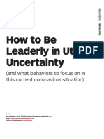 How To Be Leaderly in Utter Uncertainty 2020