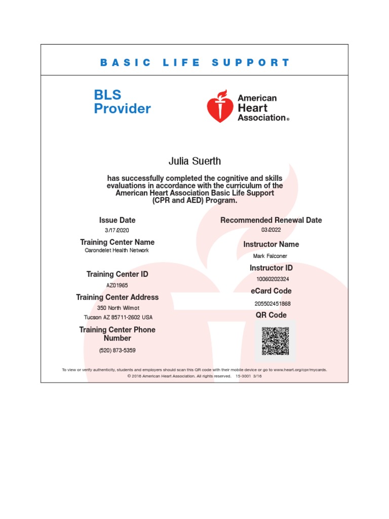 Bls Card 2020 | PDF