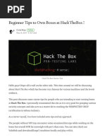 Beginner Tips To Own Boxes at HackTheBox ! - Bug Bounty Hunting - Medium