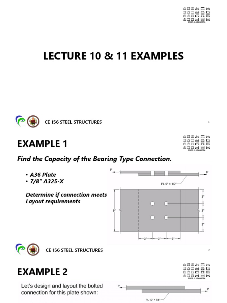 Steel Structures Connection Examples | PDF