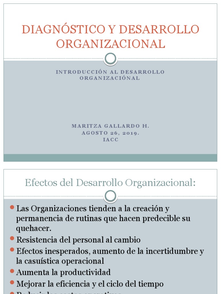 Diagnóstico y Desarrollo Organizacional | PDF