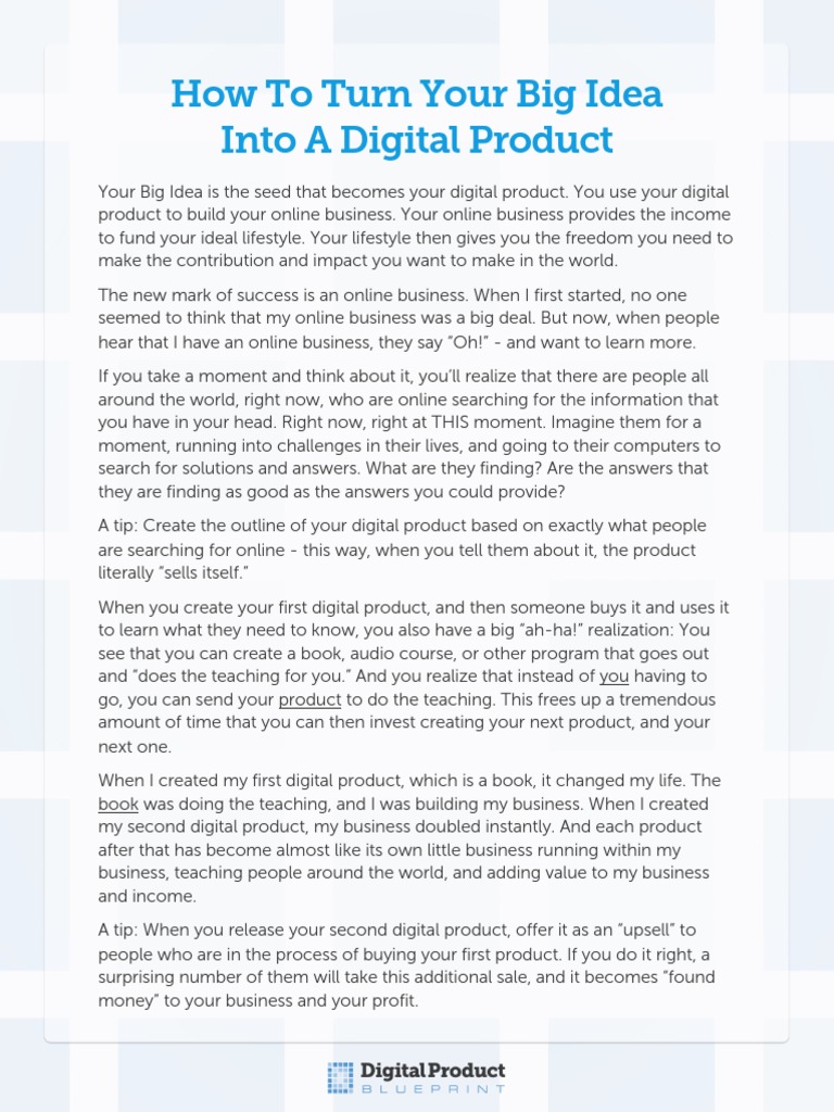 Create Your First Digital Product | PDF | Business