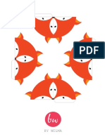 Fox Corner Bookmark Printable A4 PDF