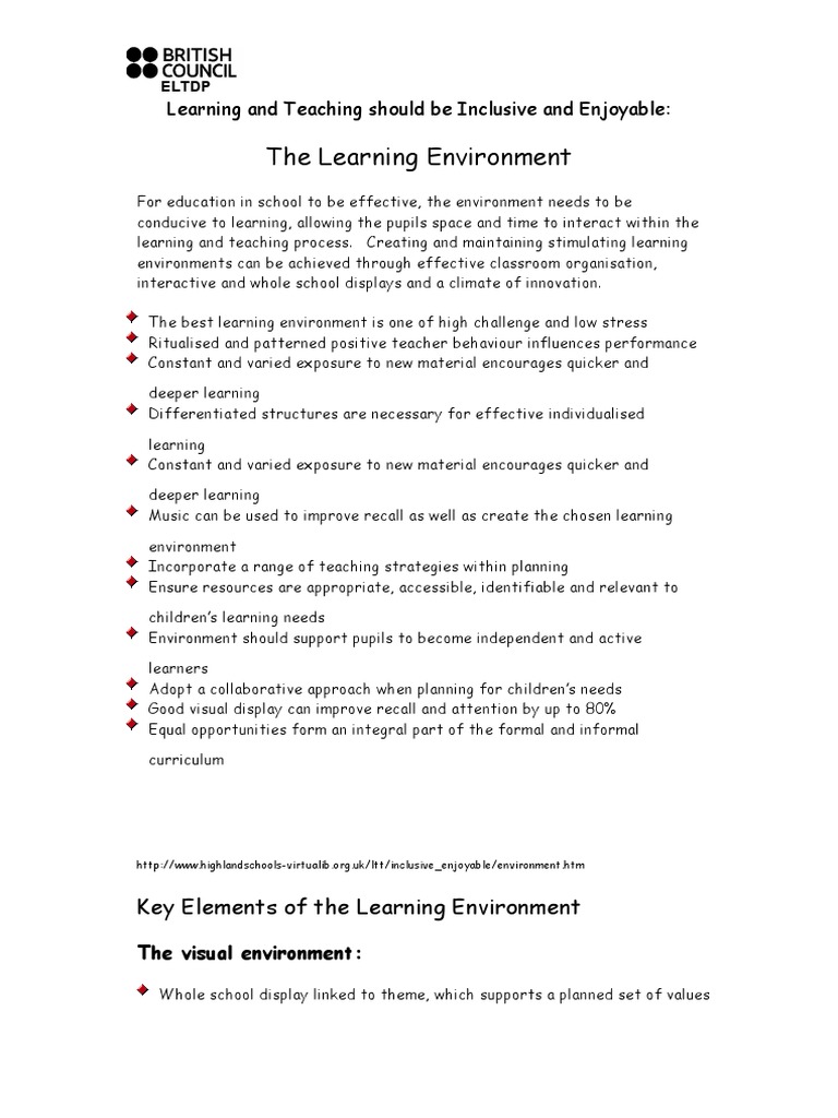 Enhancing Inclusive Learning Environments | PDF | Schools | Learning