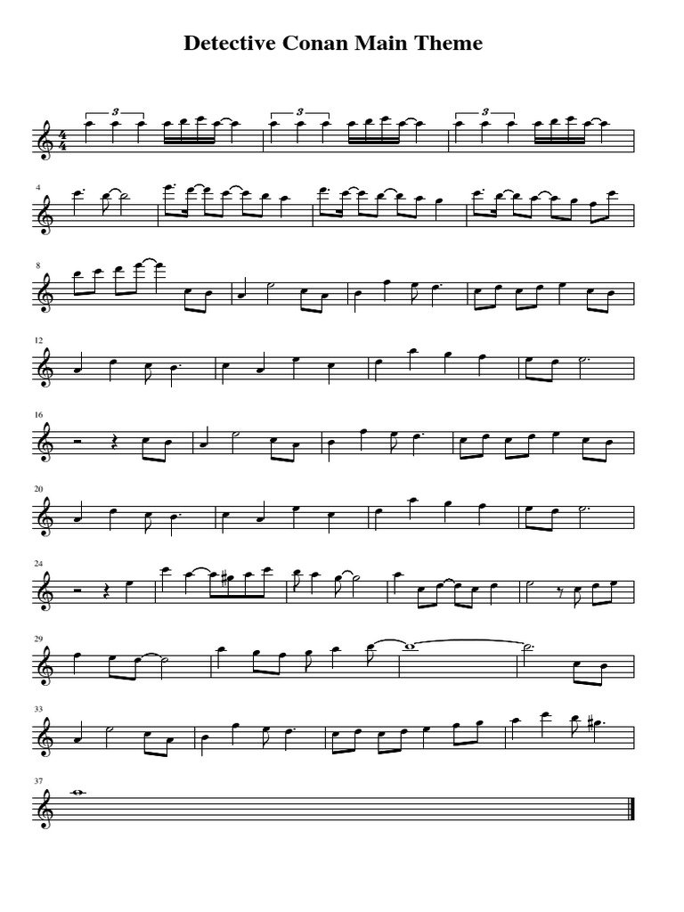 Conan Piano Sheet Music | PDF