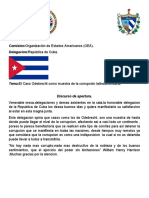 Discurso de Apertura (Cuba)