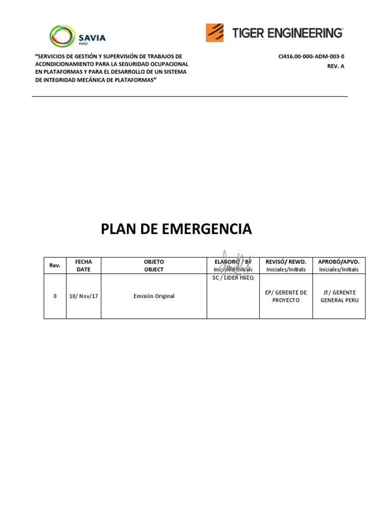 Plan de Emergencia y Evacuación | PDF | Primeros auxilios | Hospital