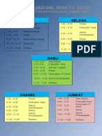 Jadual Waktu Praskta2 2020 New 8.1.2020