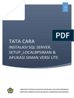 Tata Cata Instalasi SQL Server, Setup - Localbpsiman, SIMAN Versi Lite PDF