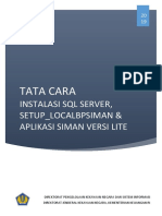 Tata Cata Instalasi SQL Server, Setup_Localbpsiman, SIMAN Versi Lite.pdf