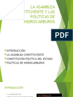 La Asamblea Constituyente y Las Políticas de Hidrocarburos - 1