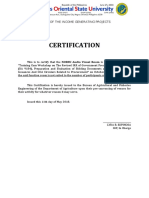 Certificate of Unavailability Sample
