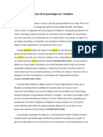 Historia de La Psicología en Colombia