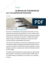 Dimensionamento de Barras de Transferência em Pavimentos de Concreto