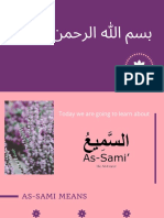 AS-SAMI (Name of ALLAH SWT)