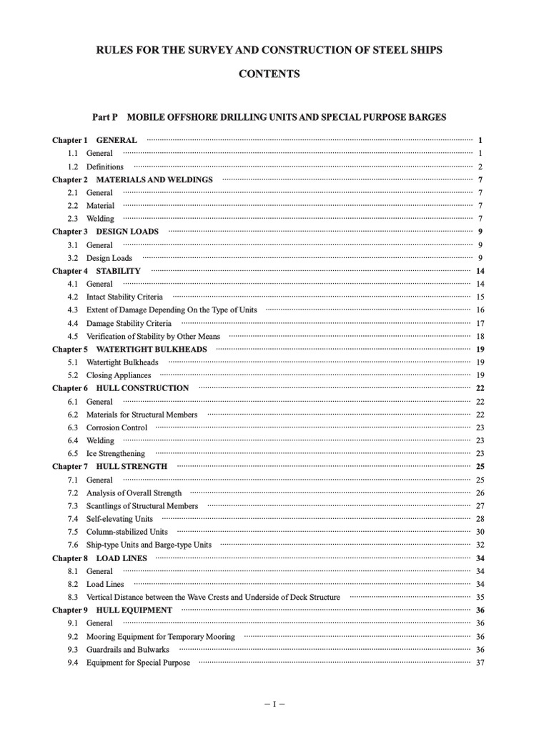 Rules For The Survey and Construction of Steel Ships PDF Ships Buoyancy