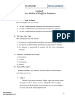Pertemuan Ke-5 - Basic Order of English Sentence PDF