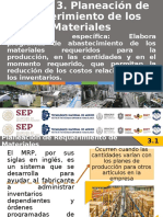 Planeación de Requerimiento de Los Materiales