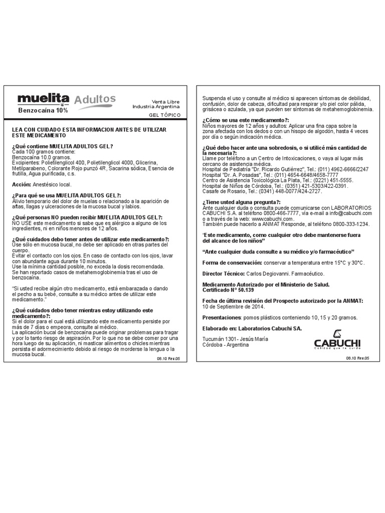 Muelitaadultos Pdf Medicamentos Con Receta Medicina Clinica