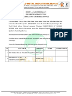 Berita Acara Pre Shipment Inspection PDF