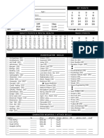 CoC - End Time - Character Sheet