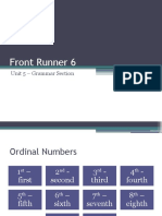 FR6 - U5 - Grammar - Ordinal Number