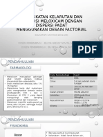 Peningkatan Kelarutan Dan Disolusi Meloxicam Dengan Dispersi Padat