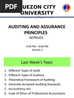 Session 3 AUDITING AND ASSURANCE PRINCIPLES