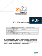 HPI DB Creation 11g