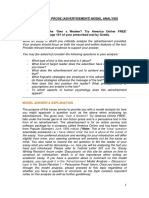 Persuasive Writing - Advertisement - Model Analysis PDF