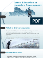 Role of Formal Education in Entrepreneurship Development