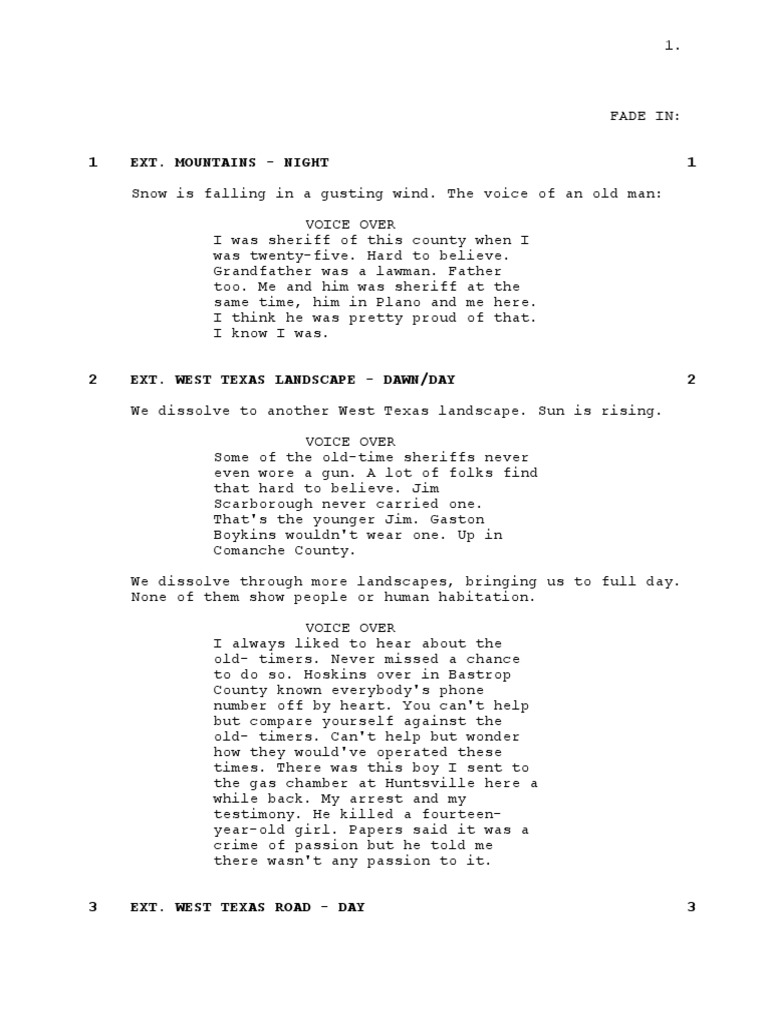 No Country For Old Men Movie Script – EGXMZ