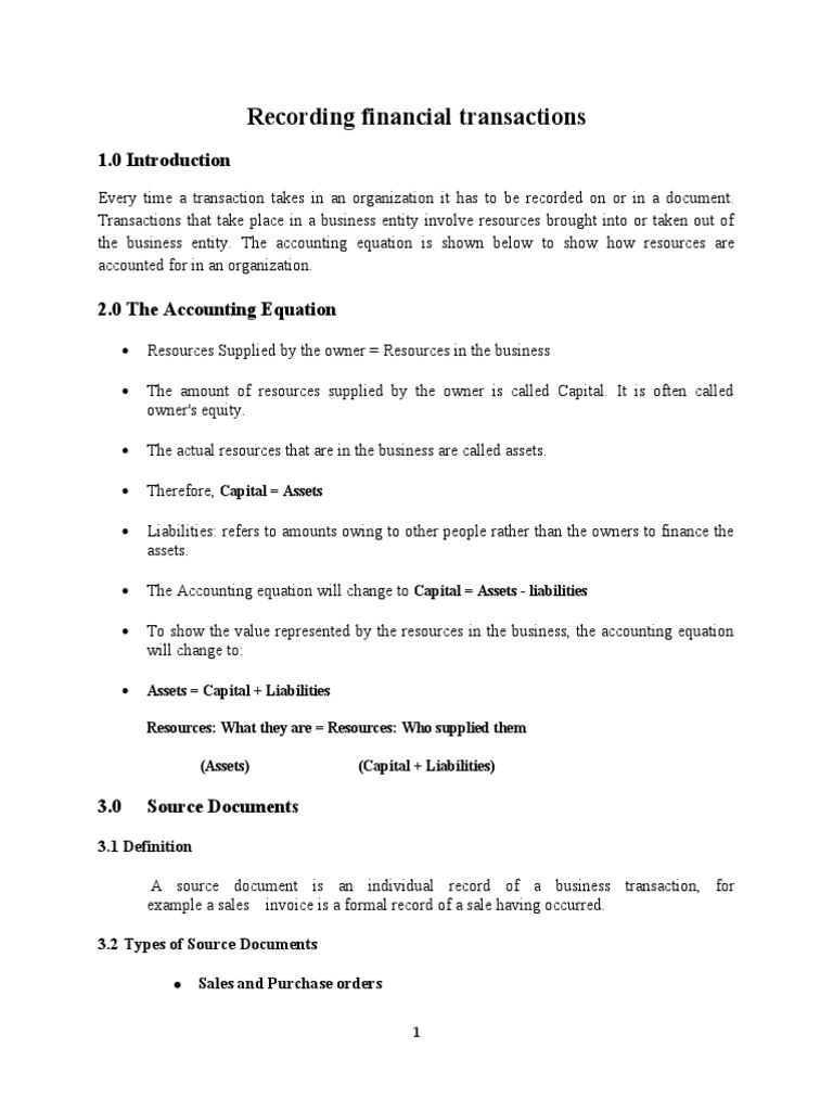 Recording Financial Transactions Guide | PDF | Debits And Credits | Invoice