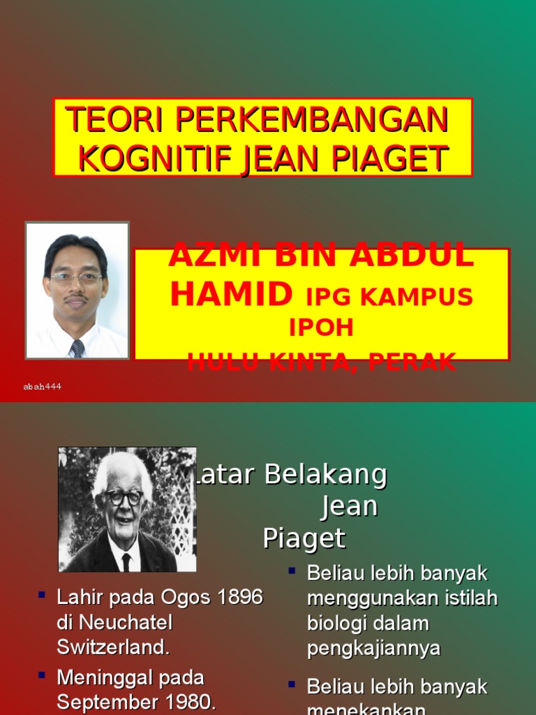 Kuliah 9 & 10 Teori Kognitif Piaget  PDF