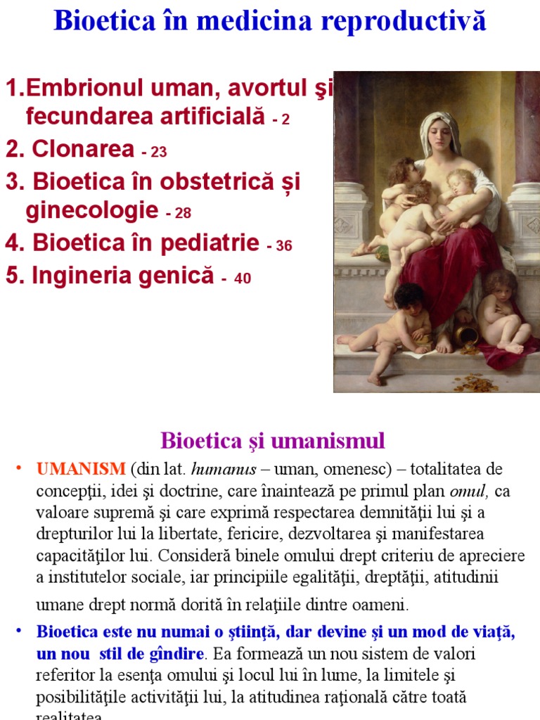 Bioetica În Med. Reprod | PDF